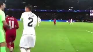 Marquinhos and Thiago Silva reaction after stopping Mo Salah, Liverpool against PSG