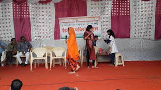 Ladkiyon ki shiksha par ek shandar drama. Alina and party. Red Rose Sr. Sec. Sch. Makrana