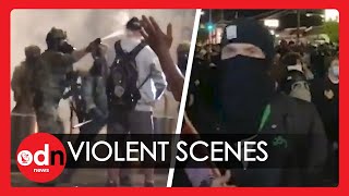 Violence on Portland Streets as FURIOUS Protesters Set Police Office On Fire