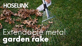 Hoselink Extendable Metal Garden Rake