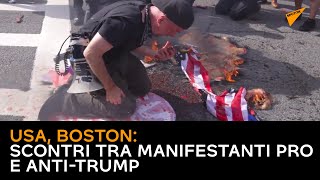 USA, Boston: scontri tra manifestanti pro e anti-Trump