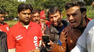 Zomato delivery boy in strike