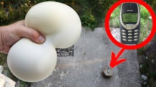 Was passiert wenn man Nicht Newtonsche Flüssigkeit aus dem 5 Stock auf das NOKIA 3310 schmeißt?