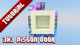 Minecraft Tutorial: 3x3 Piston door [Hipster | Compact]