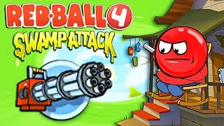 КРАСНЫЙ ШАР СТРЕЛЯЕТ В ЗОМБИ НА БОЛОТЕ ПОДЗЕМНЫЕ ХОДЫ   RED BALL 4 Volume 5 INTO THE CAVE