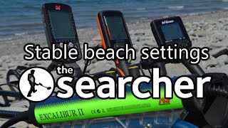 Saltwater metal detecting, stable settings