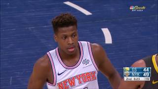 Frank Ntilikina VS Steph Curry + Klay Thompson (Raw Footage)