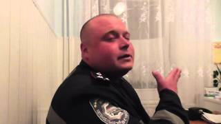 Пьяный Полицейский на посту Кагарлык. У ДОКТОРА.