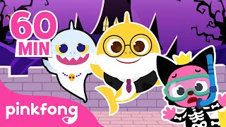 ¿Dónde Está la Familia Tiburón? | Jugando al Escondite en Halloween con la Tiburón Bebé | Pinkfong