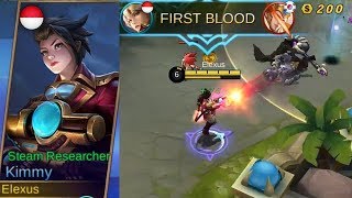 Kimmy Second Skin Steam Researcher Gameplay - Mobile Legends