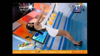 Oops OnTV Game Show - Dance on morning show - slips from the weather girl