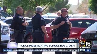 Police investigating school bus crash in Phoenix