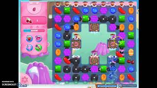 Candy Crush Level 1468 Audio Talkthrough, 1 Star 0 Boosters