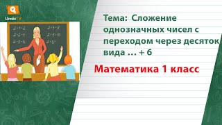Сложение однозначных чисел с переходом через десяток вида … + 6. Математика 1 класс