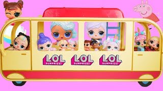 LOL Surprise Dolls Ride Deluxe Transforming Camper Van Mansion Doll House