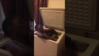 BOY FALLS A SLEEP IN THE FREEZER...Caught by mom