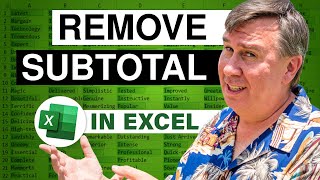 Excel Removing Subtotals - 2431