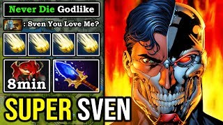 MOST SATISFYING RIGHT CLICK EVER 1 Hit Clear ALL 8min Madness Super Sven Aghanim 7.24 Godlike DotA 2