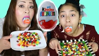 Hungry Hungry Hippo Challenge With Kinder Eggs Jelly Belly Gumballs| B2cutecupcakes