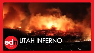 Dramatic Footage of Fast-Moving Fire on Utah’s Traverse Mountain