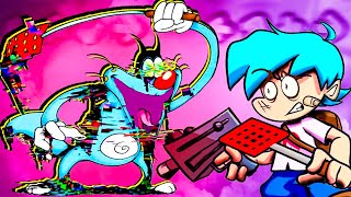 Толстый ГЛИТЧ ВИРУС ОГГИ против ПИББИ Friday Night Funkin vs Oggy pibby