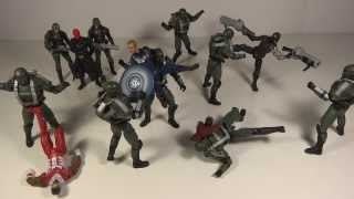 101st Toy Pose Review "Captain America, Winter Solider, Falcon vs Hydra!"