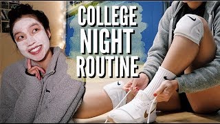 COLLEGE NIGHT ROUTINE 2018 | get unready with me (vlog style)