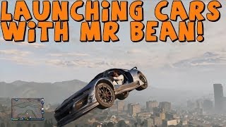 GTA 5 | Gate Glitch | Launching Cars With Mr Bean!
