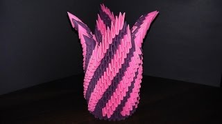 Модульное оригами бумажная ваза для цветов своими руками МК