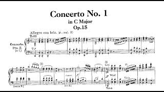 L. v. Beethoven: Piano Concerto in C major No . 1. (Op. 15.)-Apor Szüts - LIVE (WITH SCORE)
