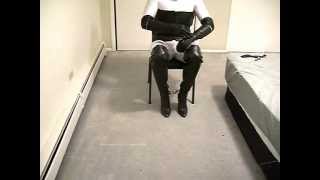 Bootboy in self bondage