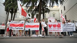 Акция протеста из-за событий в Беларуси прошла в Тбилиси