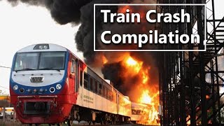 Подборка самых жестоких и жутких аварии и дтп поездов, железо в хлам Train crash compilation