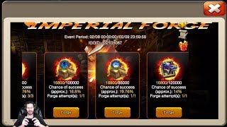 Imperial Forge Gambling For Psysheild Crest Set 5 NEW Event Castle Clash