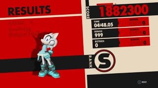 Sonic Forces - Stage 4 Prison Hall RA - 999 Rings w/Wolf Avatar + Cube
