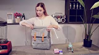 Baby Diaper Bag for Mom&Dad, Laptop Backpack for Women, Multi Function Travel Backpack with Stroller
