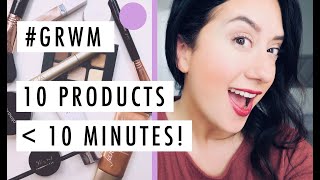 GRWM Full Face of GREEN BEAUTY | 10 Products, 10 Minute Makeup Routine