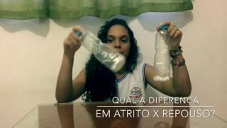 Eletrização por contato da garrafa e isopor