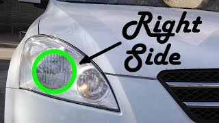 Замена лампы ближнего света справа KIA CEED