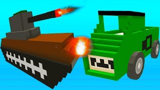 Blocky Demolition Derby Видео для детей Мультик про машинки танки в стиле Майнкрафт