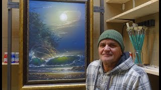 "Предел надменным волнам" Лучший морской пейзаж. Акрил. Художник-композитор Юшкевич Виктор Н.