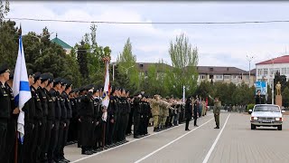Первая тренировка парадных расчетов и механизированной колонны в Каспийске