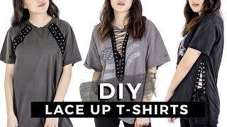 DIY Lace Up T-Shirts + Vintage Tees