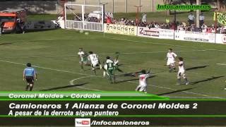 Camioneros 1 Alianza de Coronel Moldes 2   Apesar de la derrota siguen Primero