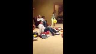 Boy pops boner for his birthday gift!