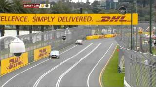 V8 Supercars Albert Park 2011 Race 3 start and big crash