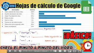 ⏳ Barra avance de tareas | Sparkline: Gráfica de barras en una celda | Google sheets | ¡Muy fácil!