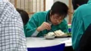 typical chinese in canteen eating