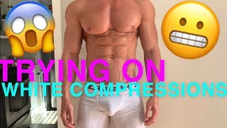 Trying On White Compressions.