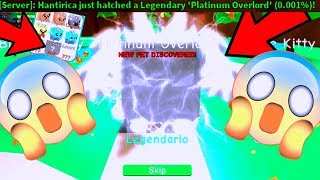TOP 7 KIDS HATCHED PLATINUM OVERLORDS! ? SUPER INSANELY RARE! OP! LUCKY! ? IN BUBBLE GUM SIMULATOR